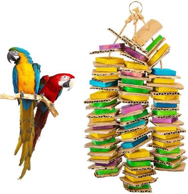 China Viable Parrot Chewing Toy Cardboard Big Bird Toys Chewing On Toys for sale