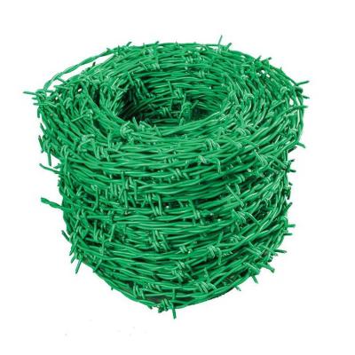 China Iron Wire New Design 500 Meters PVC Barbed Wire Wholesale Concertina Barbed Wire With Great Price for sale