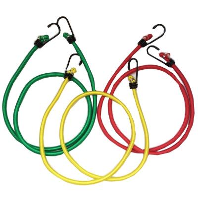 China Colorful elastic bike rope, bungee cord, shock cords with hooks for sale