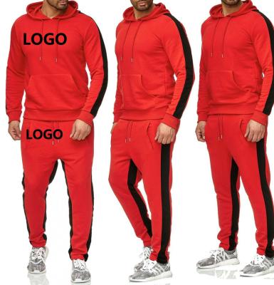 China 2021 Autumn Winter Custom LOGO Men's Anti-wrinkle Men's Casual Long Sleeve Sweatshirt Hoodies Pullover Sportswear Sets for sale