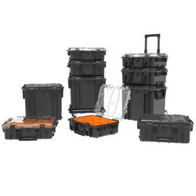 China Carbon Fiber Waterproof Shockproof Dustproof Burst Empty Tool Box Stackable Tool Box Set Mechanic Tool Box Rolling Set for sale