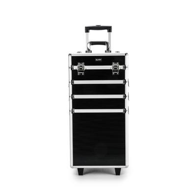 China Fashion Trolley Aluminum Makeup Beauty Cosmetic Case for sale