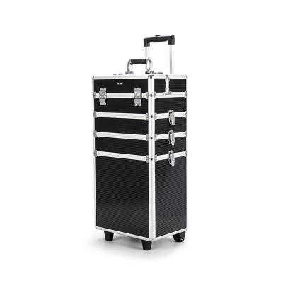 China Fashion Trolley Aluminum Makeup Beauty Cosmetic Case for sale