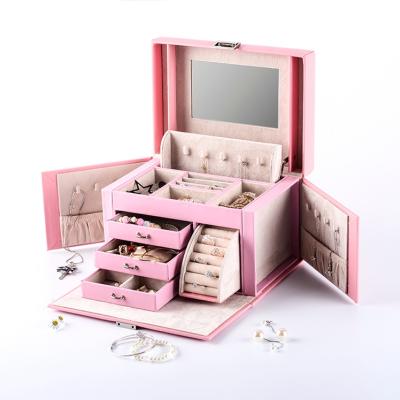 China Display Leather Jewelry Beauty Case Leather Box for sale