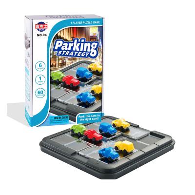 China Strategy Plastic Educational Game Parking Car In The Right Car Parking Spot Toy For Kids Vehicle Garage Parking Toys With Strategy for sale