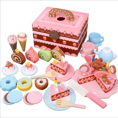 China 26 PCS/SET Plastic Pretend Play Kitchen Set Wash Basin Toys Children's New Portable Candy Cake Chechele Toy Simulation Food Kitchen Afternoon Snack Set for sale