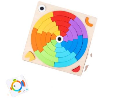 China Early Fun Wooden Rainbow Construction Toy Children's Enlightenment Creative Education Assemble Building Block Jigsaw Toys for sale