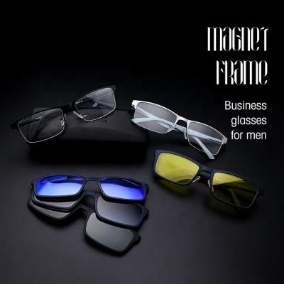 China Polarized Sunglasses 405 Metal Frame Men Magnet Polarized Sunglasses for sale