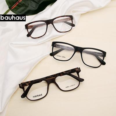 China Big Frame Bauhaus 2107A Big Square TR90 Spectacles Eyewear Nerd Eyeglasses Optical Glasses For Men for sale