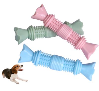 China Durable Eco-Friendly Sustainable Puppy Pet Interactive Teether Chew Toys Candy Shape Dog Toys for sale