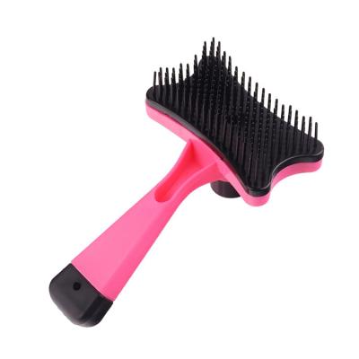 China Small Animals Wholesale Hot Selling High Quality Pet Grooming Massager Brush Remover Comb Dogs and Cats Self-cleaning Pet Supplies for sale