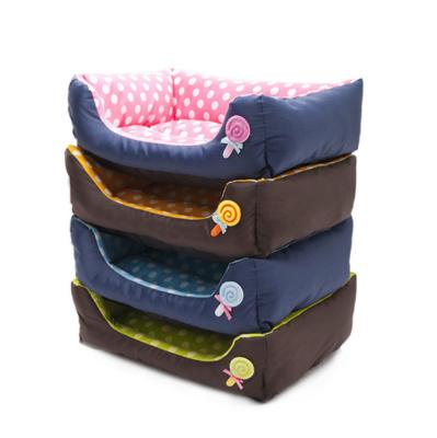 China Safety Pet Sofa Cotton Breathable Rectangle Nest Puppy Sleeping Bag Cushion Waterproof Washable Comfortable Dog Bed for sale