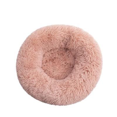 China Viable Wholesale Luxury Soft Plush Cat Accessories Supplier 40CM 50CM 60CM China Round Pet Beds for sale