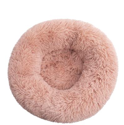 China Viable Wholesale Luxury Soft Plush Cat Accessories Supplier 40CM 50CM 60CM China Round Pet Beds for sale