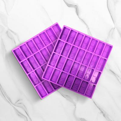 China 0468 Viable Crystal Domino Silicone Mold DIY Epoxy Resin Mold for sale