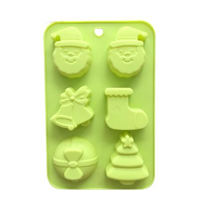 China Santa Tree Silicone Chocolate Handmade Soap Cake Viable Mold DIY Baking Tool 0666 for sale