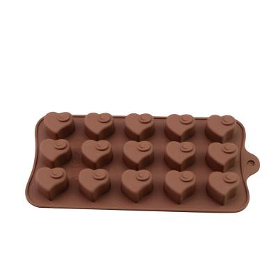 China Valentine's Day Love Valentine's Day Silicone Chocolate Ice Cream Viable Mold DIY Tray Candy Pudding Epoxy Cake Baking Tool for sale