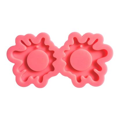 China 0618 DIY Crystal Epoxy Sun Flower Earrings Viable Shiny Silicone Mold Resin Pendant Mold for sale