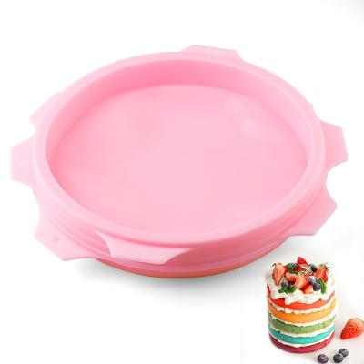 China 0319 6 Inch Viable 8 Inch Round Platinum Silicone Cake Mold Mousse Layered Cake Mold for sale