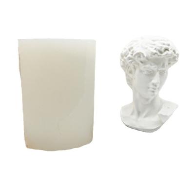 China 014 New Viable Creative DIY Men's Aromatherapy Candle Silicone Mold Plaster Table Decoration Resin Craft Mold for sale