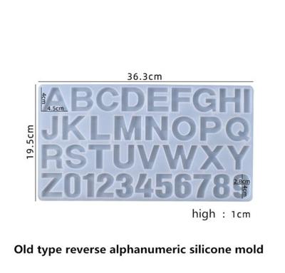 China 027 Modern and Simple Modern and Simple Style Resin Letter Mold Crystal Epoxy Silicone Large Letter Resin Molds for sale