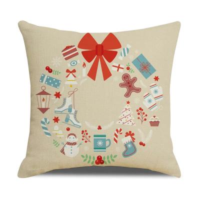 China Hotel Christmas Cushion Cover Hot Selling Linen Pillow Covers Home Decor for sale