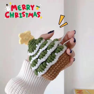 China For AirPods Pro Fashion 3D Christmas Tree Cute Knitting Cases For Wireless Headphone Accessories Covers for sale