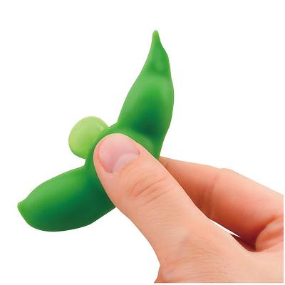 China Key Chain Funny Cute Expression Soy Toy Funny Squeeze Pea Bean Anti Stress Relieve Toy Fidget Toys for sale