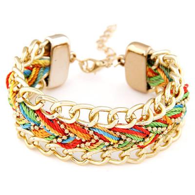 China Wholesale Handmade Woven Ethnic Adjustable Braided Beaded Chain Bracelets BOHEMIA Custom Color for sale