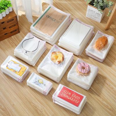 China Recyclable Clear Resealable Poly Opp Cellophane Food Candy Jewelry Self Adhesive Gift Bags Packing Plastic Bag for sale