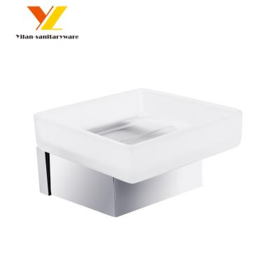 China New Design Durable Soap Holder Wall Mount Shower Soap Dish Holder With Glass Dish for sale