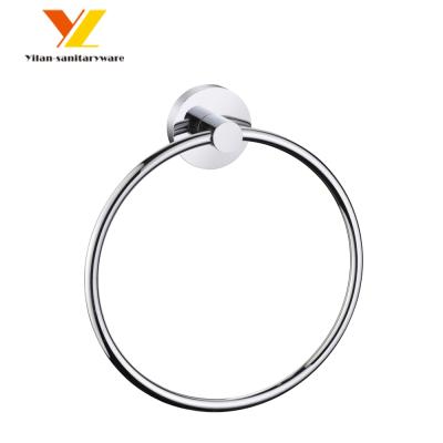 China Eco-friendly Bathroom Accessories Towel Rack Metal Copper Round Towel Ring for sale