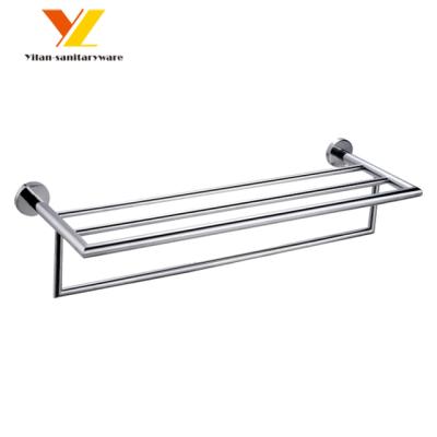 China Heater Factory Directly Supply Brass Bathroom Rack with 2 Tier Towel Shelf for sale