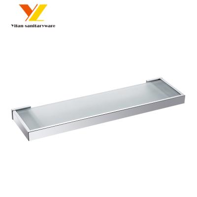 China Rust Resistant Decorative Bathroom Shelves Glass Bathroom Wall Storage Shelf for sale