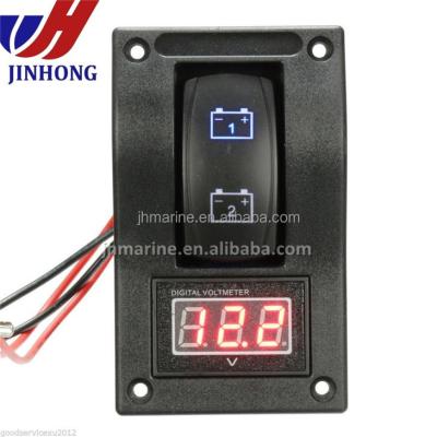 China Marine Off-Road MONITOR SYSTEM VOLTMETER FLUSH MOUNT BOAT DOUBLE BATTERY VOLT MEASUREMENT 12V for sale