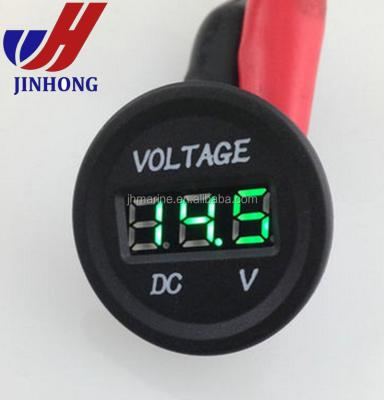 China ABS DC3-30V Digital Voltmeter Voltage Tester Measure Green Illuminated LED Display Voltmeter For Solar Battery Monitor Car Panel Mount for sale