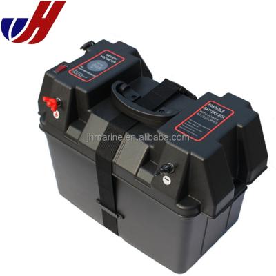 China Vehicles Marine Trolling Motor Power Center Station Battery Box with Voltmeter, USB and 12V Charger Port for sale