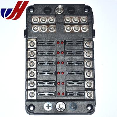 China Low Voltage Fuse Cutout 12 WAY FUSE BLOCK HOLDER ATS BLADE CARAVAN BATTERY 12V for sale