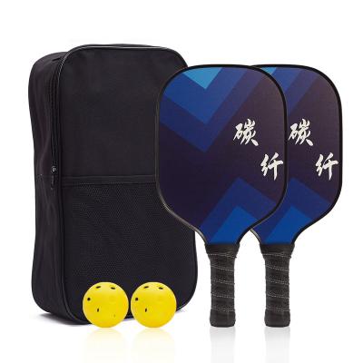 China Friction Usapa Graphite Carbon Side Wood Pickleball Paddle Set Of 2 Pickleball Rackets With Carry Bag for sale