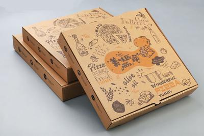 중국 Disposable Takeaway Food Packaging 6 / 7 / 8 / 10 / 12 Inch Pizza Delivery Box 판매용