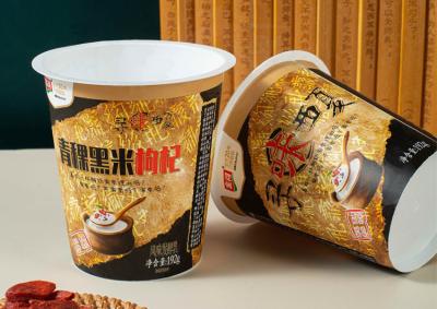 China IML Printing Disposable Ice Cream Cups Plastic Chocolate Mousse Box 290ml 10oz for sale