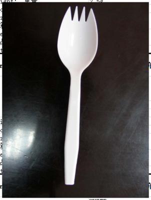 China 30mm Eco freundliches Wegwerf- Plastik- Tischbesteck weißes Plastik-Spork für Getreide zu verkaufen