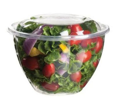 China Customized Size  PET Disposable Salad Boxes Eco Friendly Round Shape for sale