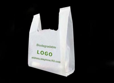 China Vest Appearance Corn Starch Biodegradable Bags For T Shirt Commodities for sale