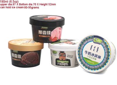 China No Abnormal Odour Disposable Paper Cups 190ml 6.5oz Paper Ice Cream Bowls for sale