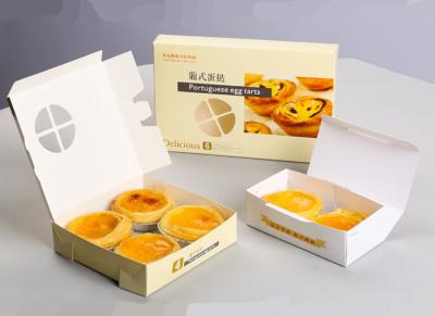 China Las cajas para llevar de papel blancas del postre agrio del huevo de Kraft modificaron diseño para requisitos particulares en venta