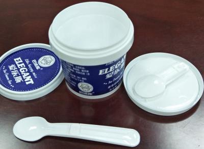 China 180ml Disposable Ice Cream Cups Tamper-evident Closure IML Printing For Yogurt for sale