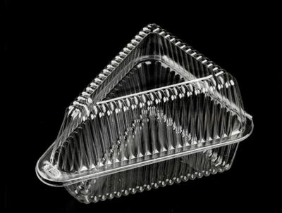 China Sandwich Packaging Box / Clear Triangle Plastic Bread cake conrtainer for sale