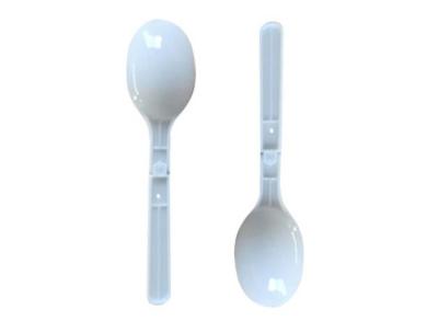 China Food Grade PP Disposable Plastic Cutlery Foldable Porridge Spoon 130mmx33mm for sale