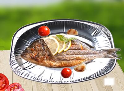 China Quadratische Behälter braten Fische, Aluminiumfolie-Behälter ZU GRILLEN zu verkaufen